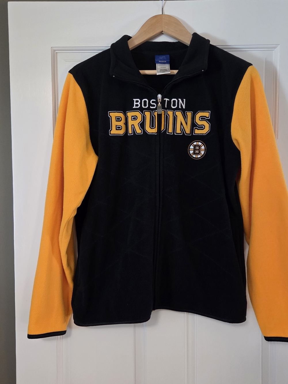 Reebok Boston Bruins Black & Gold Full-Zip Fleece Jacket